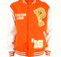 XJYD Fabricant de vestes personnalisées Chenille Broderie Appliques Laine Université Hommes Baseball Varsity Bomber Letterman Vestes