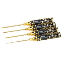 Jeu de tournevis hexagonaux 4 pièces, embouts revêtus de titane, poignée légère en nid d'abeille creux 1.5/2.0/2.5/3.0mm pour la réparation de modèles RC FPV UAV