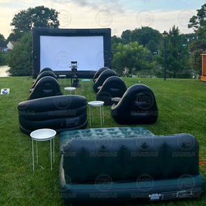 Gran pantalla de cine inflable al aire libre patio trasero proyector pantalla de cine con silla inflable - Product Image 4