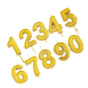 Velas con números de miel y dulzura, decoración de acrílico dorado para pasteles, suministros para fiestas de cumpleaños - Product Image 5