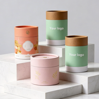 Aangepaste maat, full-color logo-druk, milieuvriendelijke, food-grade kartonnen verpakking voor koffiebonen, thee en honing, kraftpapier buis