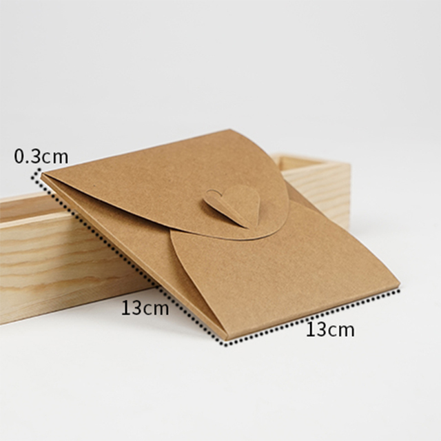 Square Custom Size Recycled Kraft Paper CD DVD Packaging Paper Envelops