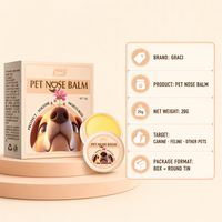 Baume pour le nez Graci Pet 20g, soin du nez pour chiens et chats, protège, apaise, hydrate, soin des animaux de compagnie, étiquette privée, vente en gros, OEM