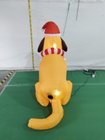 Perro Inflable Navideño Personalizado de 4 pies con Luces LED, Figuras Navideñas Inflables para Jardín Exterior