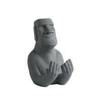 Support de manette de jeu créatif en forme de statue de Moaï, support suspendu pour casque PS5, étagère de rangement de bureau haut de gamme