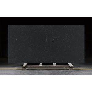 Lastra di Quarzo Nero Profondo DCT OK5002 <span class=keywords><strong>con</strong></span> Vene Bianche Intense, Pannelli in Finta Pietra di Alta Gamma per Pareti - Product Image 1