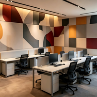 Panneau acoustique en fibre de polyester Qinsound, décoration murale, absorption acoustique pour bureau, salle de conférence, studio de musique, théâtre