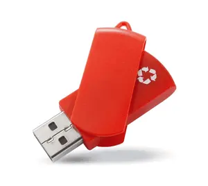 هدية ترويجية ، شعار معدني بندرييف USB مخصص ، عصا تدوير من على شكل حرف USB ، محرك دوار مع شعار شخصي مطبوع