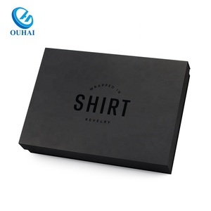 Hộp Giấy Gói Quần Áo Bán Lẻ Sang Trọng Màu Đen Mờ Thiết Kế Tùy Chỉnh Hộp Giấy Đóng Gói Quà Tặng Có Logo UV Cho Quần Áo Áo Áo Thun - Product Image 2