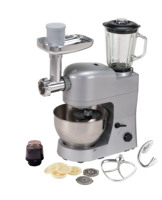Vente en gros 3 en 1 Mélangeur à gâteau sur socle multifonctionnel 5 litres 1200W Mélangeur à gâteau Mélangeur de cuisine Machines à gâteau avec hachoir à viande