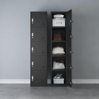 Armoire de chambre à coucher en acier à 2 portes pour le rangement à la maison et au bureau |   Armoire à vêtements en métal contemporaine et peu encombrante avec serrure