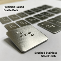 Étiquettes de boutons d'ascenseur en braille en acier inoxydable, plaques braille tactiles personnalisables, points en relief, AccessibleButtonXiao Yao