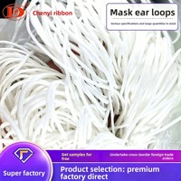 KRT Naturel 100% Coton Classique avec Boucle d'Oreille et Sangle Élastique Réglable, Doux et Extensible, Fil à Noyau d'Huile, Vente en Gros Disponible pour Cheveux