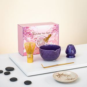 Factory Wholesale Japandi Design Ceramic Bowl With Spout Food Grade Gift <b>Set</b> for <b>Tea</b> Ceremony <b>Matcha</b> Starter Kit - Product Image 1