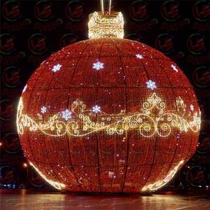 LED 3D arco palla di lusso motivo di natale luci d'ingresso di illuminazione decorativa festa natale decorazioni in PVC - Product Image 4