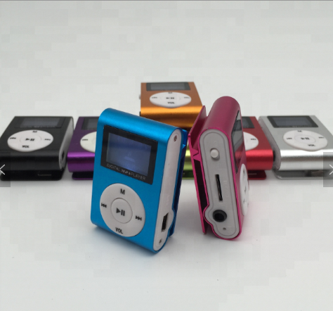 Mini Clip USB MP3 Player with Voice Recorder and LCD Screen Plastic Material