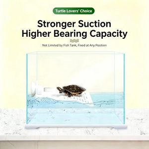 Petite plateforme de bain de soleil givrée <span class=keywords><strong>pour</strong></span> tortues, antidérapante, avec ventouses, rampe d'escalade texturée, pont de repos épaissi et durable <span class=keywords><strong>pour</strong></span> aquarium - Product Image 3