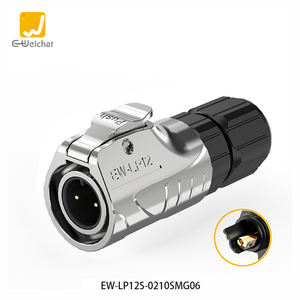 E-Weichat Lp12 Enkel Gat Paneel Connector Volledig Metalen 2/<span class=keywords><strong>3</strong></span> Pin Vergrendeling Schroef Power M12 Waterdichte Luchtvaart Connector - Product Image 5