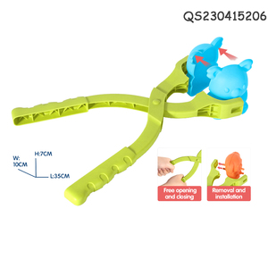 QS personnalisé enfants jeu en plein air 35CM grande taille 3D Animal drôle en plastique boule de neige combat faisant neige Clip estampillé moule jouets - Product Image 4