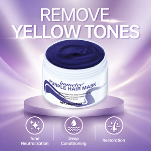 Mascarilla Capilar Profesional para Tonificar el Cabello en Tono Púrpura, 100g, <span class=keywords><strong>Acondicionador</strong></span> Profundo para Restauración del Cabello Rubio Decolorado, Marca Privada para el Cuidado del Cabello - Product Image 3
