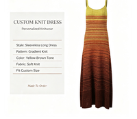 Robe longue en tricot zigzag chevron sans manches, effet ombré, crochet ondulé, robe de plage d'été, Vestidos De Playa, Robe Longue pour femmes