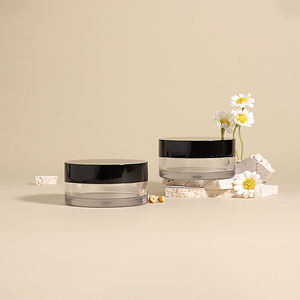 Pot cosmétique transparent de 15g 30ml, pot vide injectable, bouchon noir, pot de maquillage pour correcteur, pot rond en PET pour cosmétiques - Product Image 6