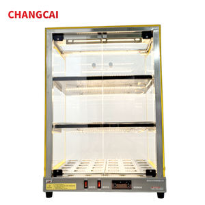 ตู้อุ่นอาหารทาร์ตไข่3ชั้นอุ่นอาหารใช้ในเชิงพาณิชย์ตู้โชว์อาหารทำจากแก้วสำหรับทำขนมขนมขบเคี้ยว - Product Image 4