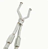 Système d'échappement UML pour Lexus RC F 5.0L V8 en acier inoxydable, avec silencieux arrière à clapets, finition polie miroir, système en X et commande à distance