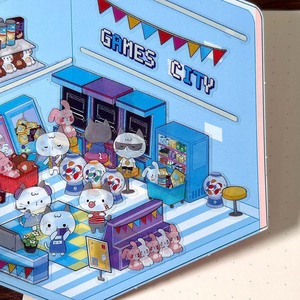 สติกเกอร์ภาพวิวการ์ตูน 3 แผ่น แบบปกพลิก สำหรับตกแต่งสมุดภาพ DIY ตกแต่งวันหยุด ต่อแพ็ค - Product Image 4