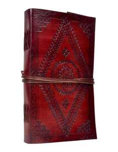 Carnet de notes en cuir brun gaufré fait à la main, carnet de voyage, cadeau pour lui ou elle, ensemble de papeterie, carnet de notes professionnel pour tous - Product Image 2