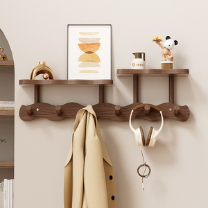 Perchero de pared, sin necesidad de taladrar, con ganchos detrás de la puerta, perchero multifuncional que ahorra espacio para dormitorio, entrada. - Product Image 1
