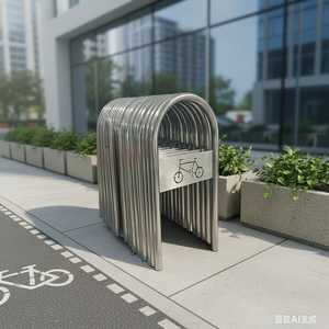 Ограждающий столбик из нержавеющей стали с замком для контроля доступа и безопасности дорожного движения - Product Image 2