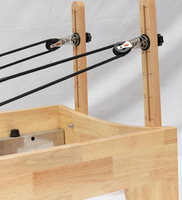 Reformer Pilates Professionnel en Bois d'Hévéa avec Rail Silencieux Équipement Fitness Studio OEM ODM