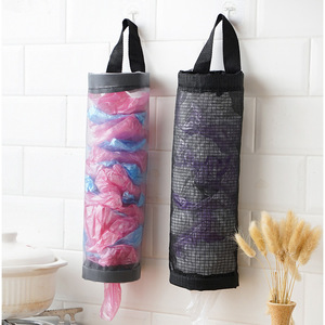 Kitchen Garbage Bag Storage Hanging Bag Round Wall Mounted Plastic Bag Organizer Punch Free Non Woven Fabric - Product Image 1