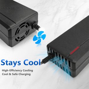 <span class=keywords><strong>Chargeur</strong></span> <span class=keywords><strong>de</strong></span> <span class=keywords><strong>batterie</strong></span> pour vélo électrique 48V, adaptateur d'alimentation pour <span class=keywords><strong>batterie</strong></span> Li-ion 54.6V 2A pour vélo électrique et trottinette avec pack d'éclairage LED rouge et <span class=keywords><strong>vert</strong></span> - Product Image 6