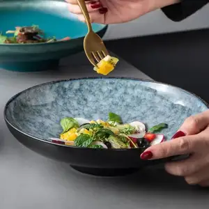 高品质批发日本异形盘陶瓷餐盘厨房餐厅瓷盘