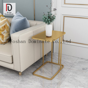 Rose Gold Fashion Design <strong>C</strong> <strong>Shape</strong> Simple Marble and Stainless Steel Side <strong>Table</strong> for Living Room - Product Image 1
