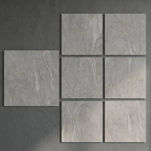 Azulejos de Porcelana Rosso Omano, Color Marrón Oscuro, Aspecto de Mármol, Super Brillantes, para Interiores de Lujo, 32x32 Pulgadas - Product Image 4