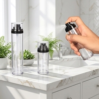 Flacons transparents en PET à paroi épaisse de 50 ml, 80 ml, 100 ml, imprimés à l'écran, pour spray fixateur ; parfums, cosmétiques, format voyage
