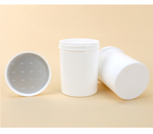 Customized White PP Plastic Flour or Coffee powder Container Empty Jars for Food Packaging with White Screw Cap Microwave Safe - Product Image 6