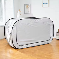 Tente de camping pliable d'extérieur entièrement fermée avec moustiquaire intégrée et rideau de lit isolant, double usage pour l'ombrage