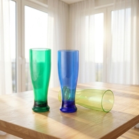Gobelet à bière en plastique transparent personnalisé de 22 onces, design simple, gobelet à bière personnalisé