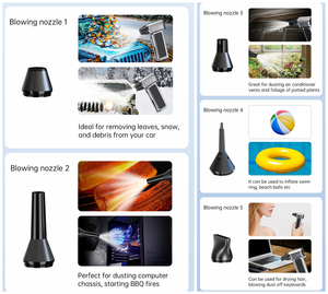 Souffleur d'air turbo sans fil pour voiture, souffleur de nettoyage puissant 150G Air Power - Product Image 5