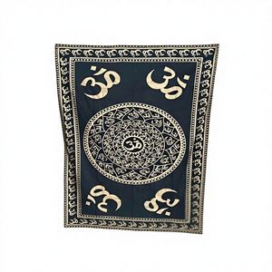 Tapiz/Decoración de Pared de Algodón Tejido con Mandala Om Tibetano, Tamaño Individual, para Decoración del Hogar - Product Image 1