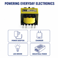 Transformateur de puissance à noyau de ferrite monté sur circuit imprimé, transformateur haute fréquence EE16 230V 12V 24V 48V
