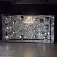 Cabine photo décorative en métal Vogue Rocan Custom Magazine, miroir photo pour mariage