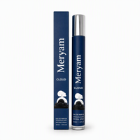 Parfum pour femme en spray, flacon en verre fin bleu marine, boîte de présentation, Moody Midnight Interior Premium, longue tenue