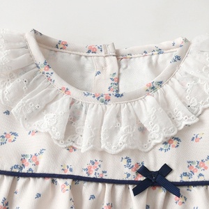Conjunto de Dos Piezas para Bebés Niñas, Mono de Manga Larga con Estampado Floral y Gorro, Traje de Primavera/Otoño para Niñas Pequeñas - Product Image 4