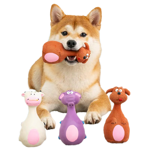 Jouets à mâcher interactifs pour chiens et chiots en TPR et latex, résistants aux morsures, amusants et couineurs, pour l'intérieur – Offre spéciale - Product Image 1