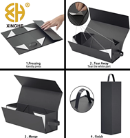 Boîte cadeau pour vin avec logo imprimé personnalisé, boîte en papier pour vin, boîte en papier pour bouteille de vin, emballage cadeau pour verre à vin